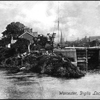 Diglis Lock and Weir (old post card); 1906 (J1207301E19.jpg)
